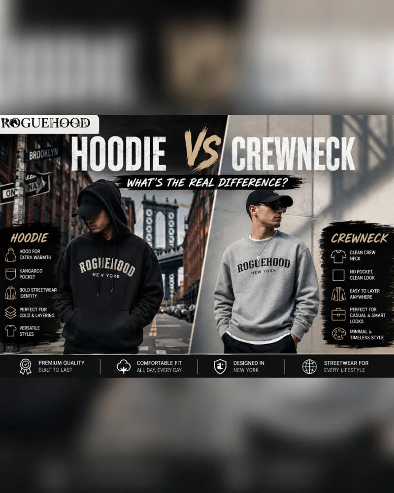 Hoodie vs Crewneck Sweatshirt: What's the Real Difference?