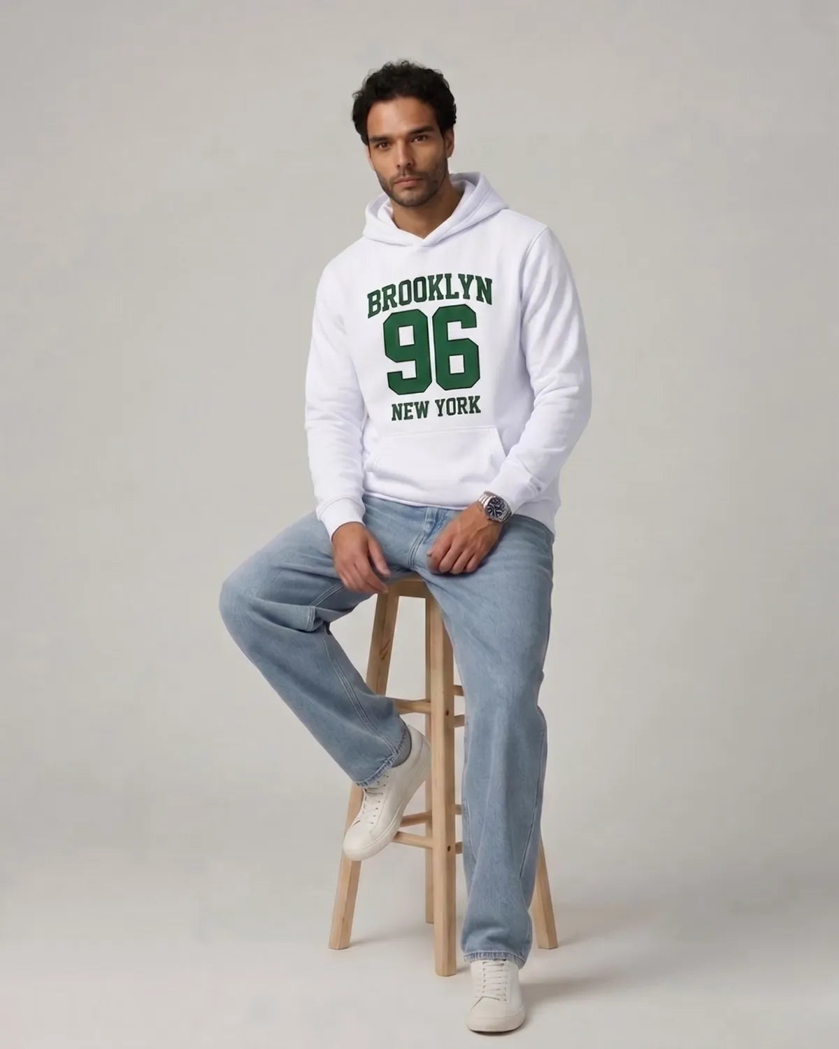 Roguehood Brooklyn 96 New York hoodie featuring classic city-inspired graphics, breathable fabric, and ribbed cuffs.